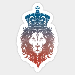 Tribal King Lion (BlueRed) Sticker